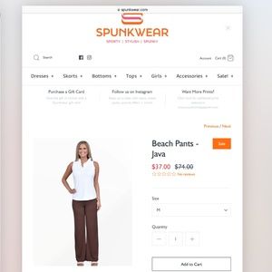 Southwind/Spunkwear brand new Beach pants
